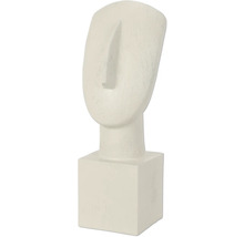 Dekoratívna socha štylizovanej tváre na podstavci