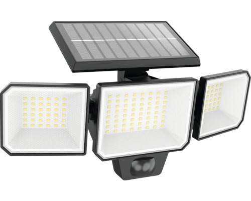 LED solárny nástenný reflektor Philips Nysil Securit IP65 8,7 W 1000lm 5000K čierny so senzorom pohybu a súmraku