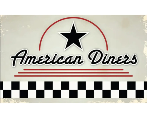 Obkladový panel do kuchyne mySpotti Profix nápis American Diners 100 x 60 cm PX-10060-196-HB
