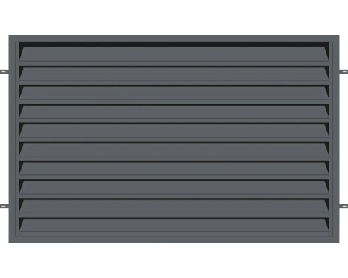 Plotový panel LORA 200x150 cm GALV + RAL7016 Ventilačná mriežka z kovu