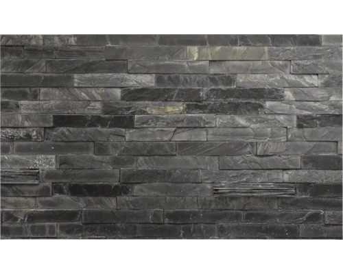 Obkladový panel do kuchyne mySpotti Profix kamenný múr z čiernych tehál 100 x 60 cm PX-10060-1247-HB