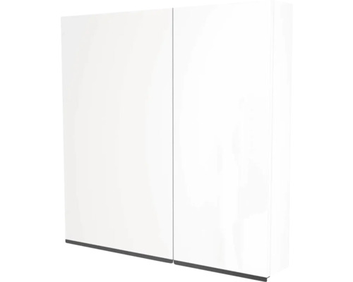 Zrkadlová skrinka bez osvetlenia Devo Viva 2.0 ľavá 70 x 15 x 85 cm premium white Biela kúpeľňová skrinka s dvomi dvierkami