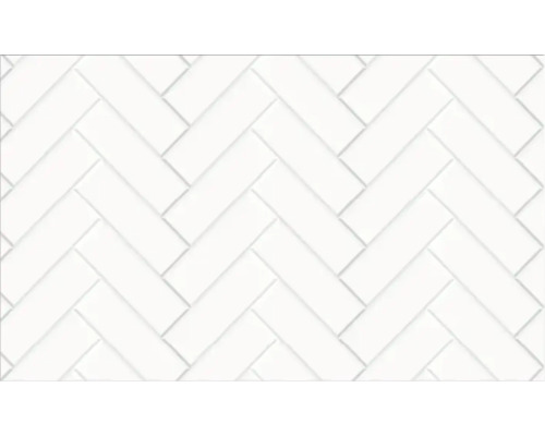 Obkladový panel do kuchyne mySpotti Profix vzhľad bielych dlaždíc Herringbone 100 x 60 cm PX-10060-1918-HB