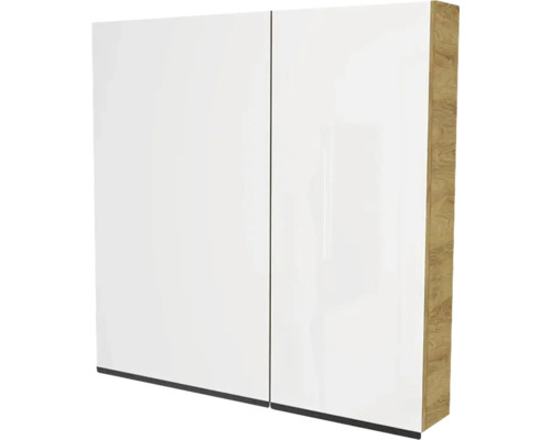 Zrkadlová skrinka bez osvetlenia Devo Viva 2.0 ľavá 85 x 15 x 85 cm natural hickory Závesná skrinka s dvomi dvierkami