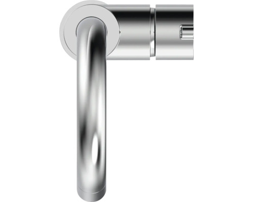 Detailný pohľad na chrómovaný rohový ventil