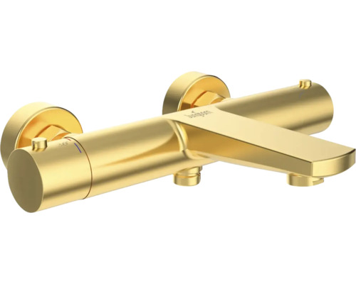 Zlatá vaňová batéria na montáž na stenu