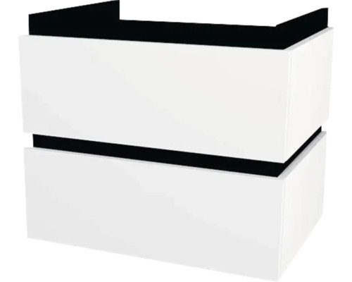 Kúpeľňová skrinka pod umývadlo Devo Viva 2.0 biela matná 59 x 51 x 44 cm VV2-SU2S59x51-F83 Biela skrinka pod umývadlo s dvomi zásuvkami
