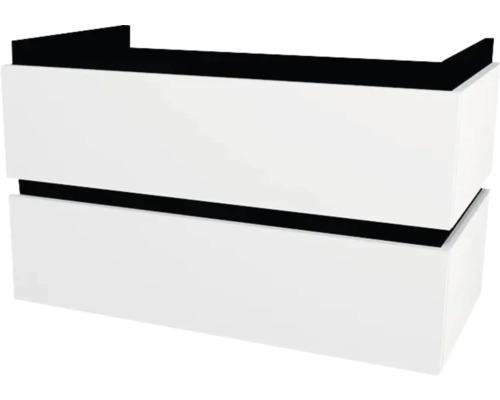 Kúpeľňová skrinka pod umývadlo Devo Viva 2.0 biela matná 84 x 51 x 44 cm VV2-SU2S84x51-F83 Skrinka pod umývadlo s dvomi zásuvkami do kúpeľne