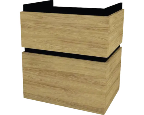 Kúpeľňová skrinka pod umývadlo Devo Viva 2.0 orechovec 59 x 66 x 44 cm VV2-SU2S59x66-P71 Predajný pult s dreveným dekorom
