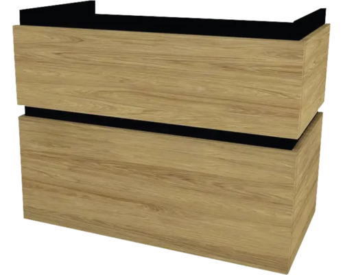 Kúpeľňová skrinka pod umývadlo Devo Viva 2.0 orechovec 84 x 66 x 44 cm VV2-SU2S84x66-P71 Skrinka pod umývadlo zo svetlého dreva s dvomi zásuvkami