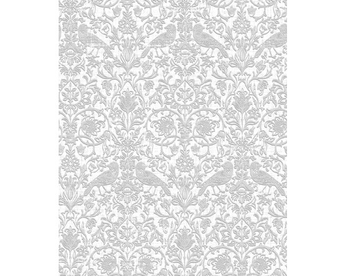 Vliesová tapeta FLORAL sivá biela 10,05x0,53m Heritage Tapeta so vzorom vtákov a kvetov