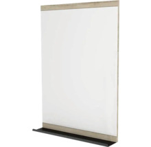 Zrkadlo do kúpeľne Devo Viva 2.0 s poličkou 60 x 80 cm dub/čierna VV2-LUPL60-P29
