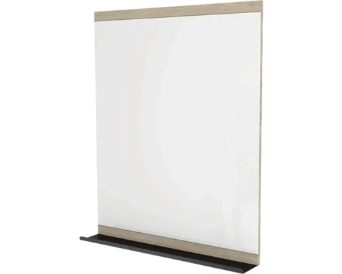 Zrkadlo do kúpeľne Devo Viva 2.0 s poličkou 70 x 86 cm dub/čierna VV2-LUPL70-P29 Voľne stojaca popisovateľná tabuľa s odkladacou plochou na perá