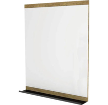 Zrkadlo do kúpeľne Devo Viva 2.0 s poličkou 70 x 86 cm orechovec/čierna VV2-LUPL70-P71