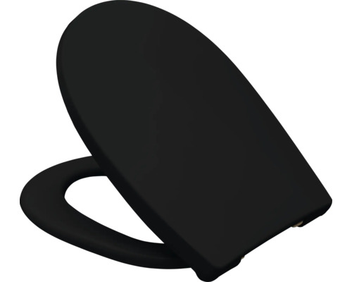 Čierne záchodové sedadlo