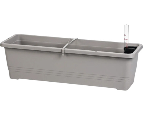 Obdĺžnikový kvetináč s ukazovateľom zavlažovania pre záhradu alebo terasu