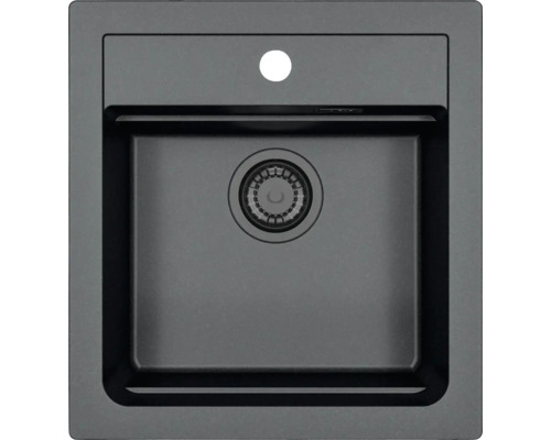 Kompozitný drez s odtokovou armatúrou