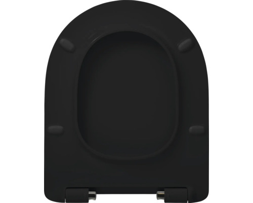 Čierne WC sedadlo s pomalým sklápaním