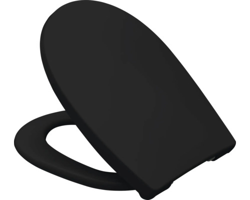 Čierne záchodové sedadlo z plastu