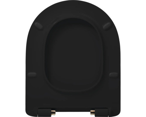 Čierne záchodové sedadlo do kúpeľne