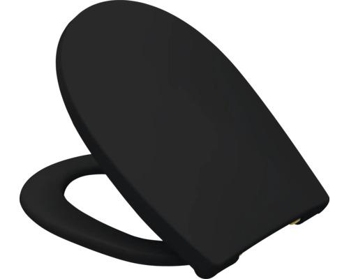 Čierne záchodové sedadlo
