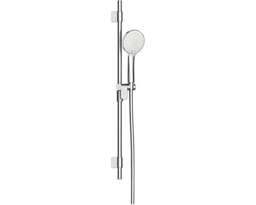 Sprchový set Avital Jausa guľatý celosilikónový chróm/biela dĺžka sprchovej tyče 80 cm