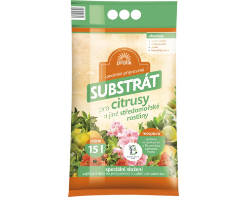 Substrát na citrusy a iné stredomorské rastliny Profík 15 l Substrát pre citrusy a iné stredomorské rastliny v 15-litrovom balení