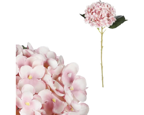 Umelá kvetina hortenzia 50 cm ružová