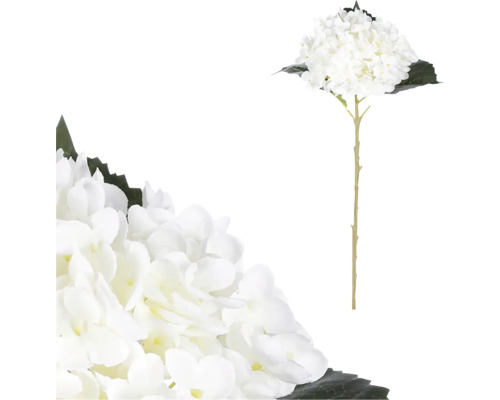 Umelá hortenzia 50 cm biela