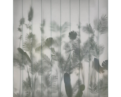 Dekoratívne sklo s rastlinným motívom pre interiérový dizajn