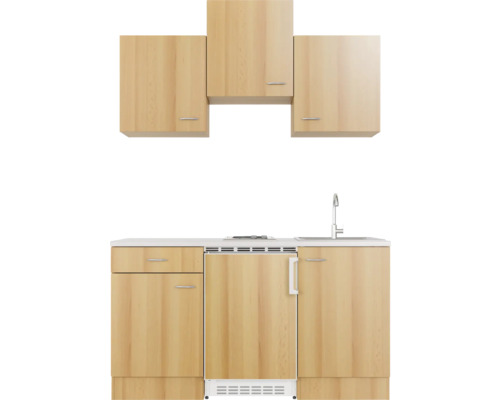 Kuchynská linka s drezom, varnou doskou a hornými skrinkami