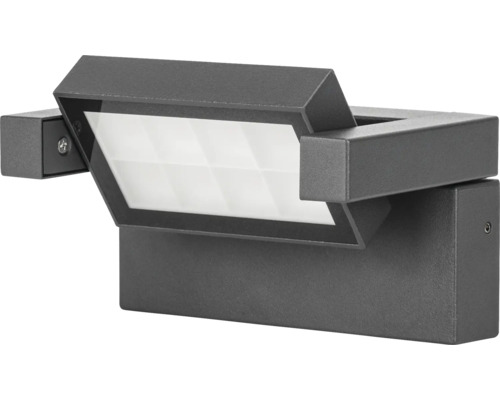 LED vonkajšie nástenné svietidlo LUISA IP65 12W 900lm 4000K antracit výklopné