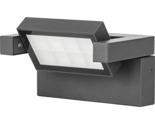 LED vonkajšie nástenné svietidlo LUISA IP65 12 W 900 lm 4000 K antracit výklopné Sivé vonkajšie nástenné svietidlo