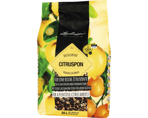 Vrece špeciálneho substrátu Citruspon pre citrusy s červenou lávou a vápnikom