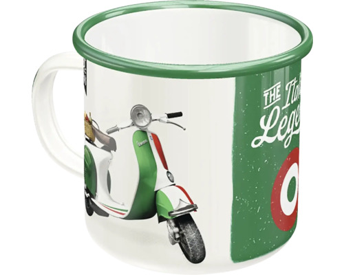 Smaltovaný hrnček s motívom Vespa
