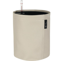 Béžový kvetináč s ukazovateľom hladiny vody