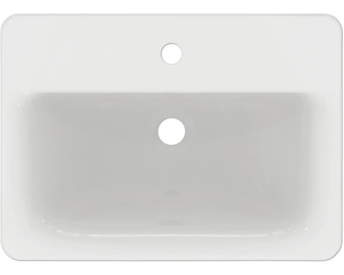 Keramické umývadlo zhora s otvorom pre batériu a prepadom