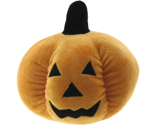 Plyšová tekvica s tvárou na Halloween