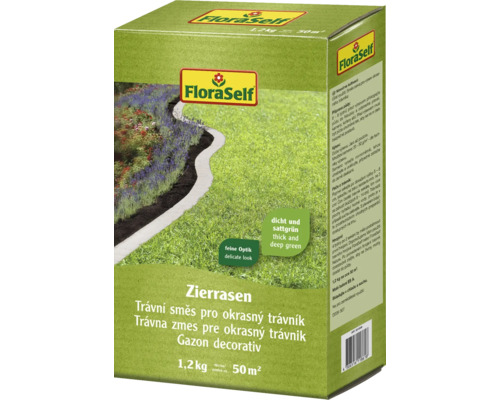 Trávna zmes FloraSelf okrasný trávnik 50 m² 1,2 kg Trávna zmes FloraSelf pre okrasný trávnik, 1,2 kilogramu pre 50 metrov štvorcových