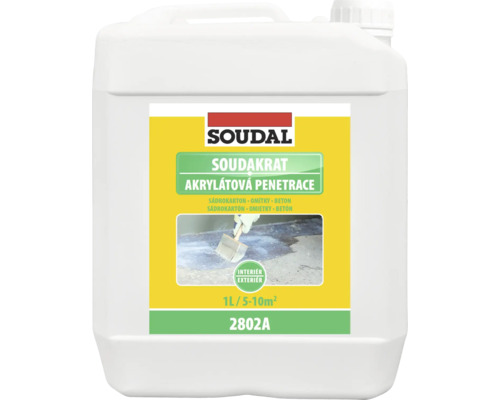 Penetrácia SOUDAL Soudakrat akrylátový základný náter 10 kg Soudal Soudakrat akrylátová penetrácia v kanistri