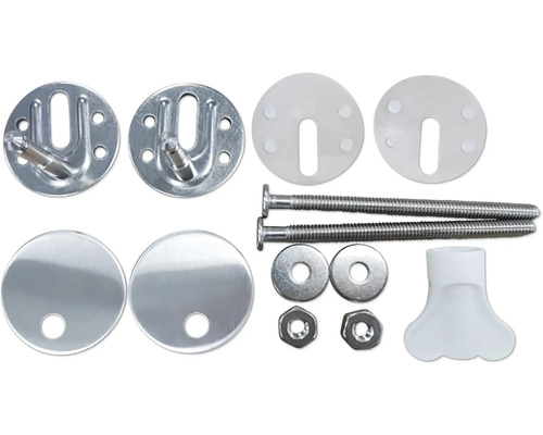 Upevňovacia sada pre WC sedadlá so skrutkami, maticami a podložkami