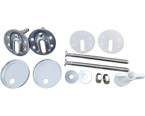 Upevňovacia súprava WC sedadla so skrutkami, maticami a krytkami