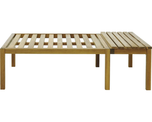 Drevený stôl s lamelovým roštom a nohami