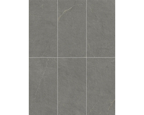 Šesť sivých podlahových dlaždíc s matným povrchom