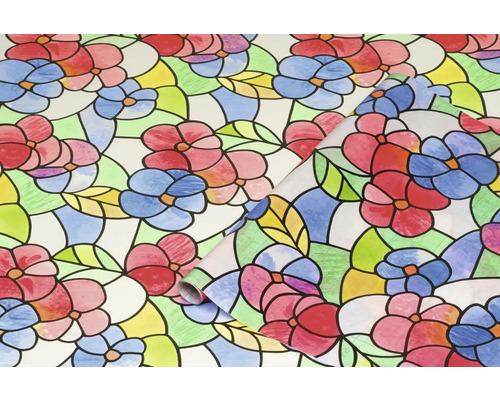 Dekoračná fólia s kvetinovým vzorom ako dekorácia okien