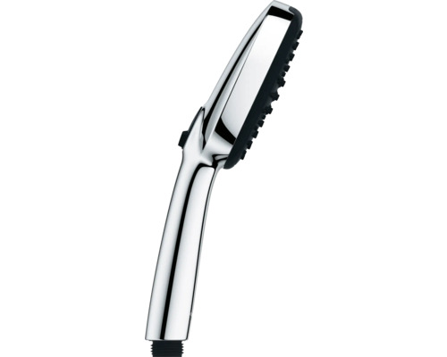 Ručná sprcha chrómová s obdĺžnikovou sprchovou hlavicou