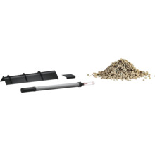 Súprava na odber vzoriek pôdy so zemným vrtákom, lopatou, sondou a hromadou substrátu