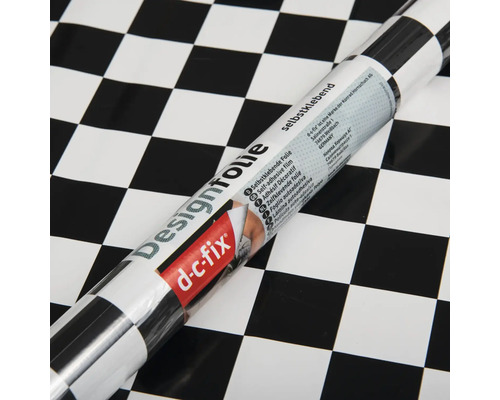 Rolka samolepiacej dekoratívnej fólie so vzorom šachovnice