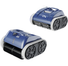 Dva modré čistiace roboty pre bazény s pásovým pohonom
