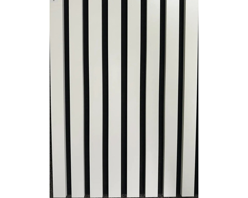 Akustický panel biely, šírka lamely 38 mm, 20 x 450 x 2650 mm